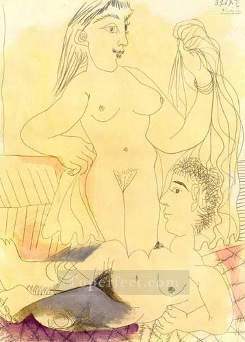 Desnudo de pie y desnudo acostado 1967 Pablo Picasso Pintura al óleo